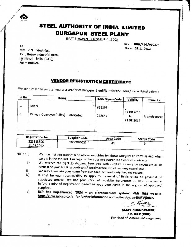 Vendor_Regn_Durgapur